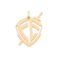 Pingente Escudo da Fé Em Ouro 18k Pingente Escudo da Fé Em Ouro 18k