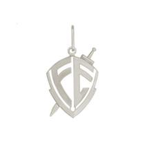 Pingente Escudo Fé Prata Maciça 925 Pingente Escudo Fé Prata Maciça 925