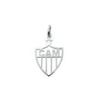 Pingente escudo vazado atlético - 2cm prata 925 Pingente escudo vazado atlético - 2cm prata 925