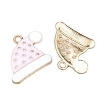 Pingente Esmaltado Natalino Branco Em Liga Para Fabricação De Joias DIY, Chaveiros, Brincos, Pingente Esmaltado Natalino Branco Em Liga Para Fabricação De Joias DIY, Chaveiros, Brincos,