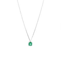 PINGENTE ESMERALDA NATURAL PONTO DE LUZ RETANGULAR 1.35CTS prata 925 - 42509 65U
