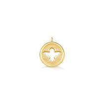 Pingente Espirito Santo de Prata 925 com banho Dourado