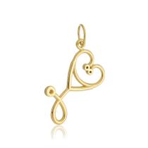 Pingente Estetoscópio Ouro Amarelo 18kl Pingente Estetoscópio Ouro Amarelo 18kl