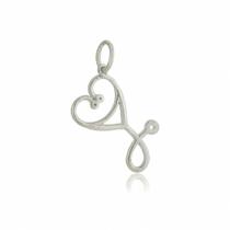 Pingente Estetoscópio Prata 925 Kl