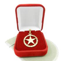 Pingente Estrela 5 Pontas 25Mm Folheada Ouro Pi219 Pingente Estrela 5 Pontas 25Mm Folheada Ouro Pi219