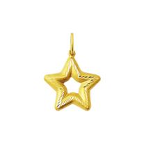 Pingente Estrela 5 Pontas Ouro 18k Esculpida A Mão 1,80cm k070 Pingente Estrela 5 Pontas Ouro 18k Esculpida A Mão 1,80cm k070
