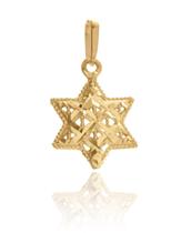 Pingente Estrela 6 Pontas Em Ouro 18k Trabalhado Pingente Estrela 6 Pontas Em Ouro 18k Trabalhado