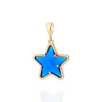 Pingente estrela banhado a ouro AZUL 542861 Rommanel