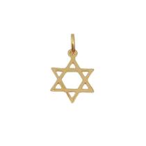 Pingente Estrela De Davi 1,5 cm Em Ouro 18k Pingente Estrela De Davi 1,5 cm Em Ouro 18k