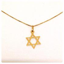 Pingente Estrela De Davi Ouro 18k