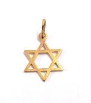 Pingente Estrela De Davi Pequena Em Ouro 18k-750
