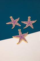 Pingente Estrela do Mar Resinado - Bijuteria Fina - 01 Unidade