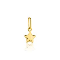 Pingente Estrela Em Ouro 18k Mini Berloque Dupla Face