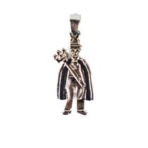 Pingente Exu Capa Preta 3 cm Metal Niquelado