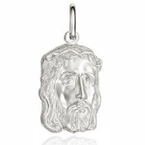 Pingente Face Cristo Prata Legitima 925