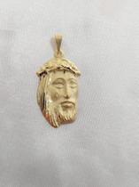 Pingente Face de Cristo Banho de Ouro 18k