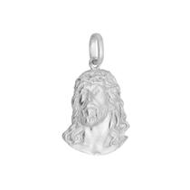 Pingente Face De Cristo Com Oração Do Pai Nosso Prata 925 Kl