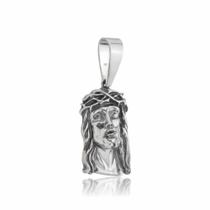 Pingente Face De Cristo Grande Prata 925 Kl