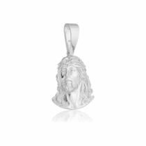 Pingente Face De Cristo Grande Prata 925 Kl