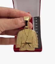 Pingente Faixa Preta Dourado - Banhado a ouro 18k Pingente Faixa Preta Dourado - Banhado a ouro 18k