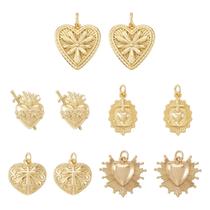 Pingente FASHEWELRY Sacred Heart com cruz banhada a ouro 18K