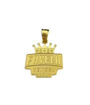 Pingente Favela Venceu G - Banhado A Ouro 18K