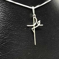 Pingente Fé Cruz Crucifixo Prata Maciça 925 Feminino Pequeno Exclusivo