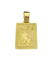 Pingente Fé G - Banhado A Ouro 18K