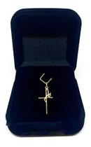 Pingente Fé Manuscrita Pequena Em Ouro 18k