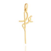 Pingente Fé Manuscrito Em Ouro 18k