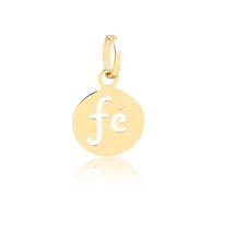 Pingente Fé Ouro 18 k Peso 0.55 Grama 12 mm Pingente Fé Ouro 18 k Peso 0.55 Grama 12 mm