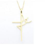 Pingente Fé Ouro 18 k Peso 0.70 Grama 15 mm Pingente Fé Ouro 18 k Peso 0.70 Grama 15 mm