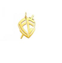 Pingente Fé Ouro 18 k Peso 1.00 Grama 20 mm