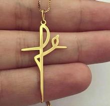 Pingente Fé Ouro 18 Kilates 2.50 Gramas 30 mm