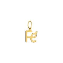 Pingente Fé Ouro Amarelo 18K Religioso 12 mm 1.00 Grama Pingente Fé Ouro Amarelo 18K Religioso 12 mm 1.00 Grama
