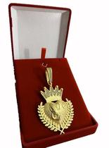 Pingente Fé Pedras Na Coroa Gg - Banhado Ouro 18K