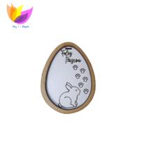 Pingente Feliz Páscoa 6cm Mdf Branco 10 unidades