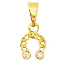 Pingente Feminino Ferradura Cavalo Country Zircônias Cravejadas Banhado a Ouro 18k Pingente Feminino Ferradura Cavalo Country Zircônias Cravejadas Banhado a Ouro 18k