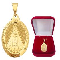Pingente Feminino Nossa Senhora Del Valle Religioso Folheada a Ouro 18k Semijoia Pingente Feminino Nossa Senhora Del Valle Religioso Folheada a Ouro 18k Semijoia