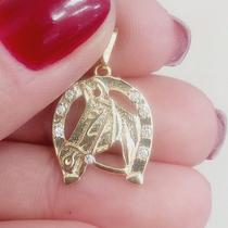 Pingente Ferradura Zirconia Folheado A Ouro Pingente Ferradura Zirconia Folheado A Ouro