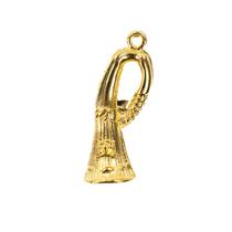 Pingente Ferramenta Ibiri de Nanã 3,50 cm em Metal Dourado