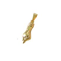 Pingente Figa 20mm Folheado Ouro 18k Pi151 Pingente Figa 20mm Folheado Ouro 18k Pi151