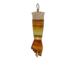 Pingente figa antinga de pedra ágata ouro rose 18k j25972 Pingente figa antinga de pedra ágata ouro rose 18k j25972