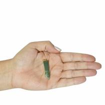 PINGENTE FIGA QUARTZO VERDE - (2,5 a 4)cm - BANHO DE OURO