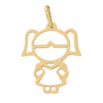 Pingente Filha Menina De Ouro 18k 750 Pingente Filha Menina De Ouro 18k 750