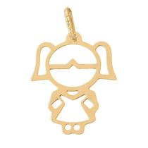 Pingente Filha Menina De Ouro 18k 750