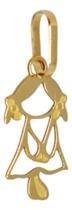 Pingente Filha Menina Pequena Leve Ouro 18k Amarelo - MIMO JOIAS