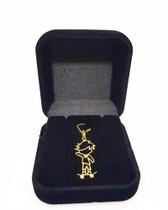 Pingente Filho Menino Em Ouro 18k Com Skate E Zirconia