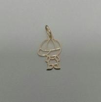 Pingente Filho Menino Em Ouro 18k Vazado