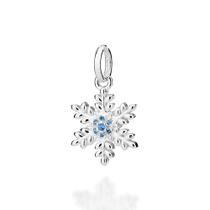 Pingente floco de neve de prata maciça AZUL 840213 Rommanel Pingente floco de neve de prata maciça AZUL 840213 Rommanel